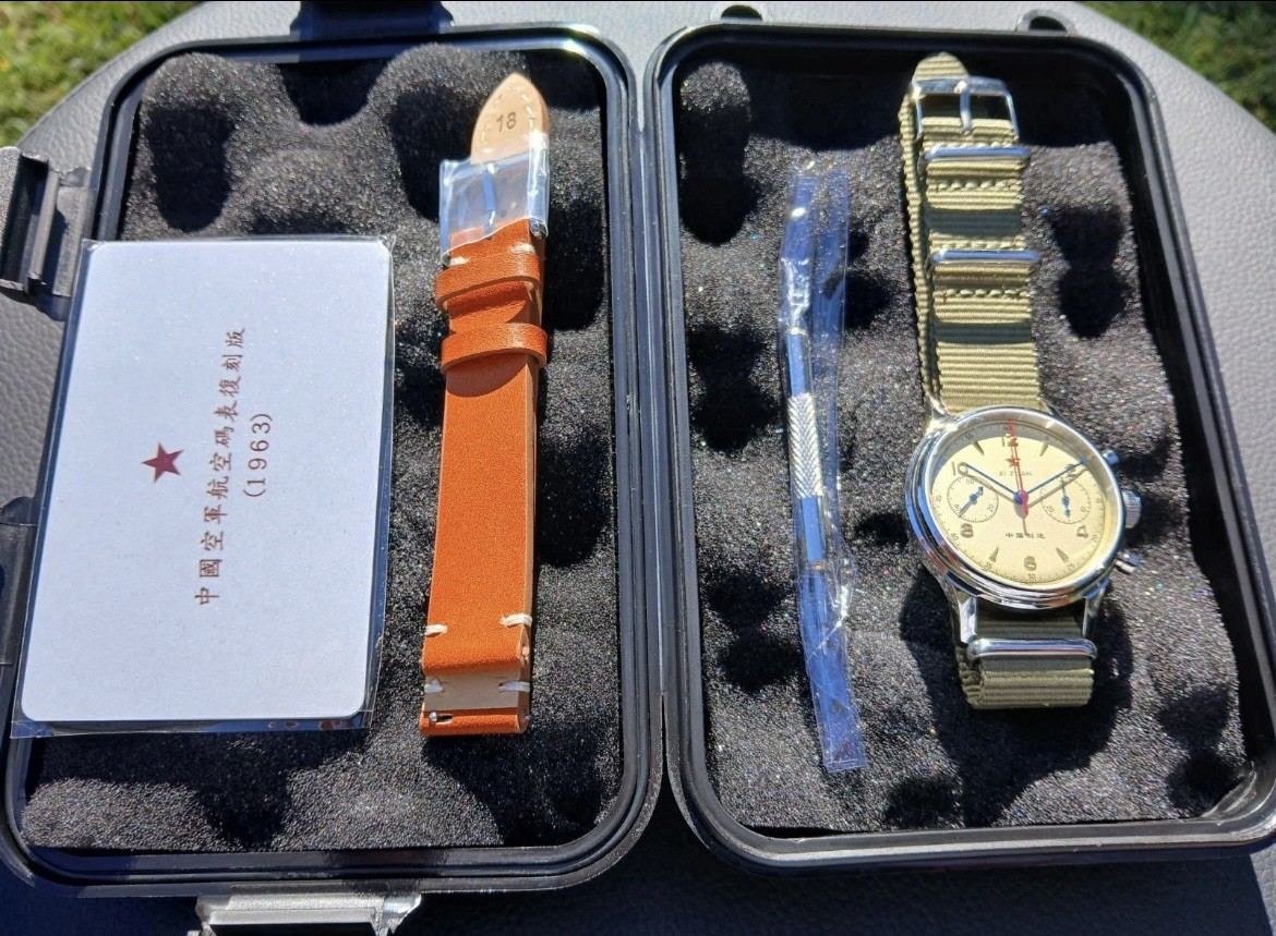 Seagull 1963 ST1901 38mm Sapphire Manual Wind Pilot Chronograph Watch US Seller
