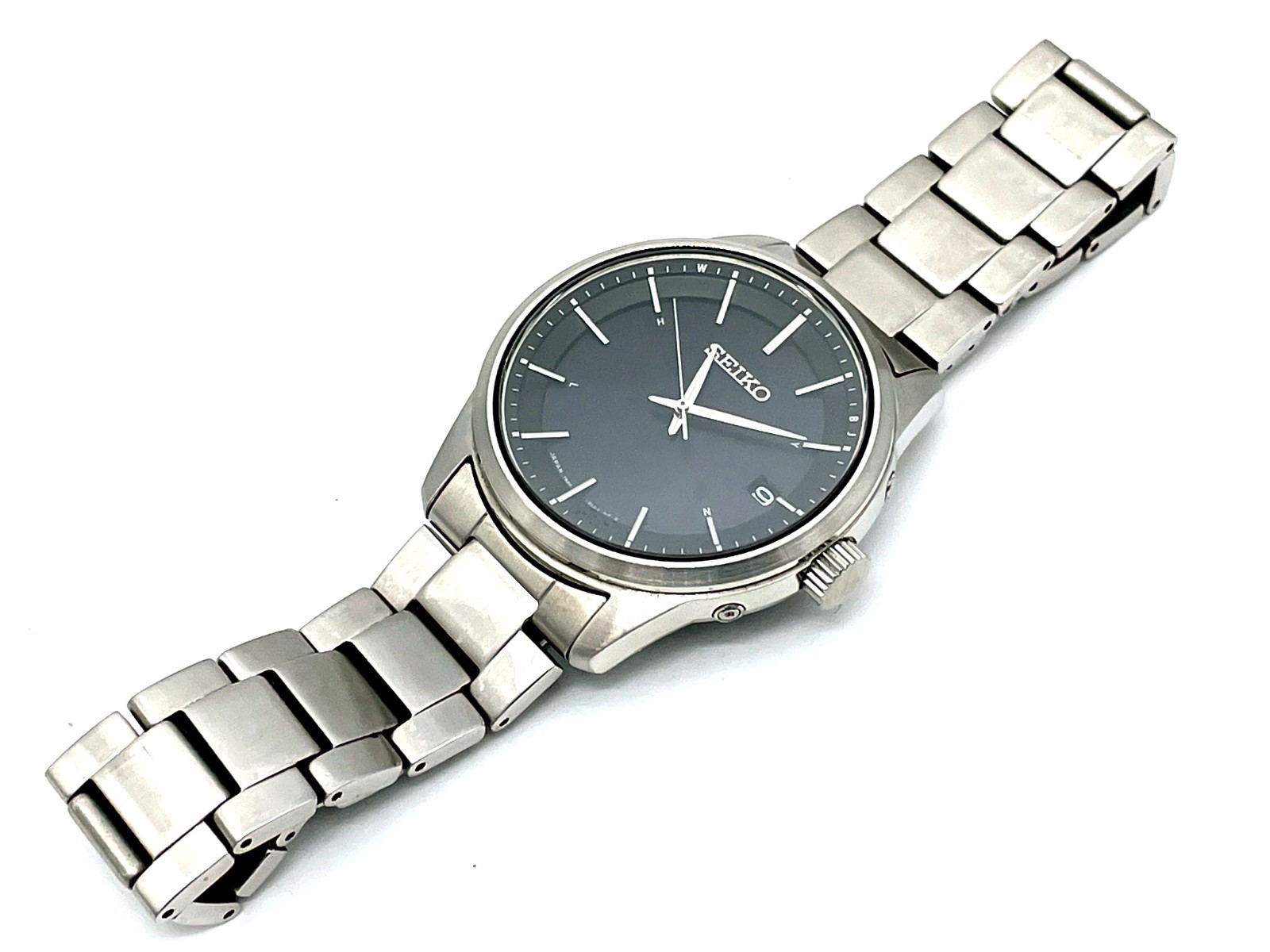 SEIKO Radio Wave Control Solar Men’s Watch Stainless Black Dial 7B24-0BJ0 40mm