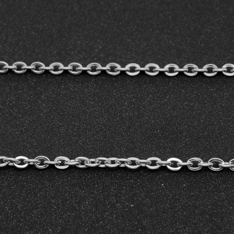 10/20/50pcs 1.6/2/2.4/3mm Stainless Steel Flat “O” Rolo Cable Chain Necklace