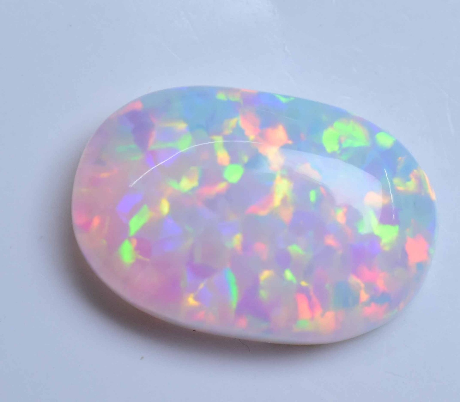 Natural Ethiopian Fire Opal 13.40 CT Certified Play Of Color Untreated Gemstone