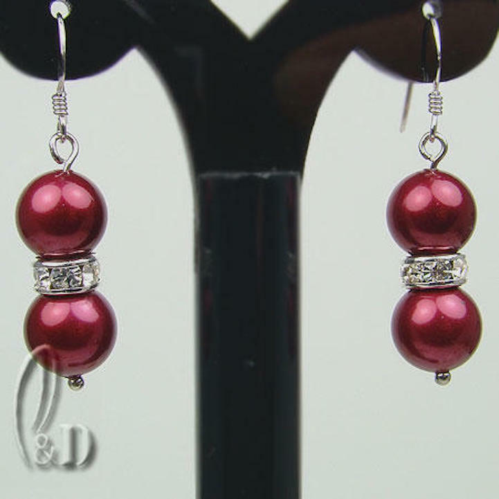 AU STOCK CHIC GOTG LARGE MULTIPLE COLOUR SEA SHELL PEARLS SILVER EARRINGS EA013
