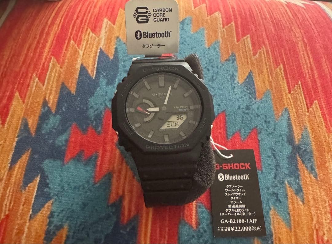 CASIO G-SHOCK GA-B2100-1AJF Men’s Wristwatch Solar Black / Blue Shock Resistant