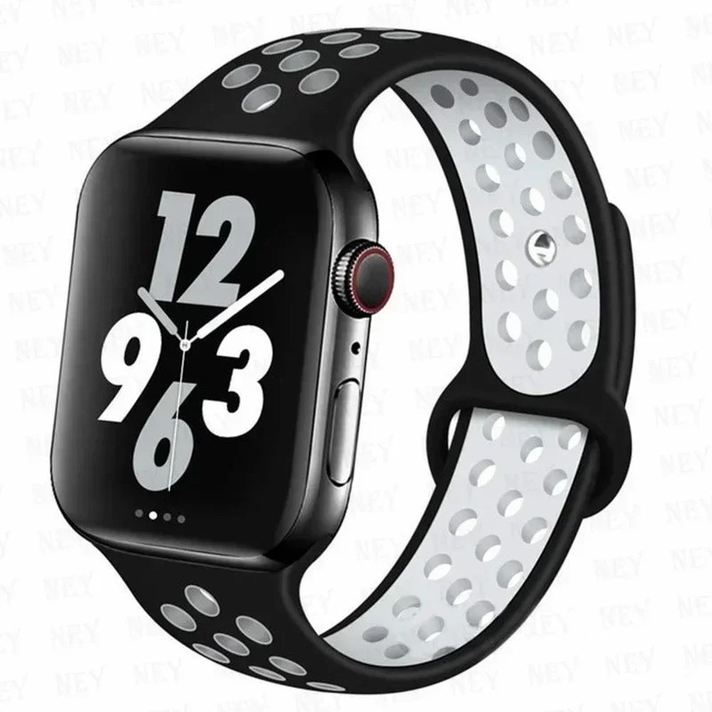 Silicone Sport Straps For Apple Watch Band 45mm 44mm Ultra2 49mm 38/40mm 41mm 42