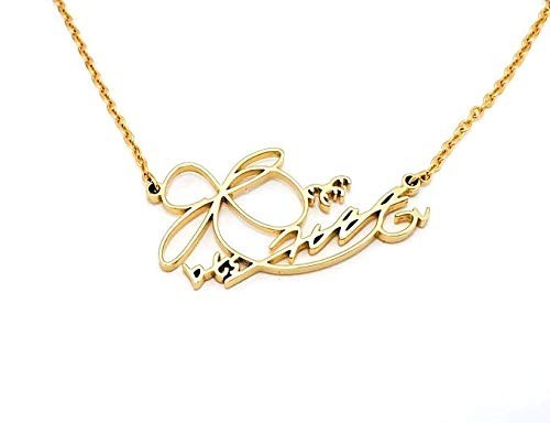 BTS V Inspired Signature Pendant Necklace Rose Gold Tone K-Pop Fan Jewelry Gift