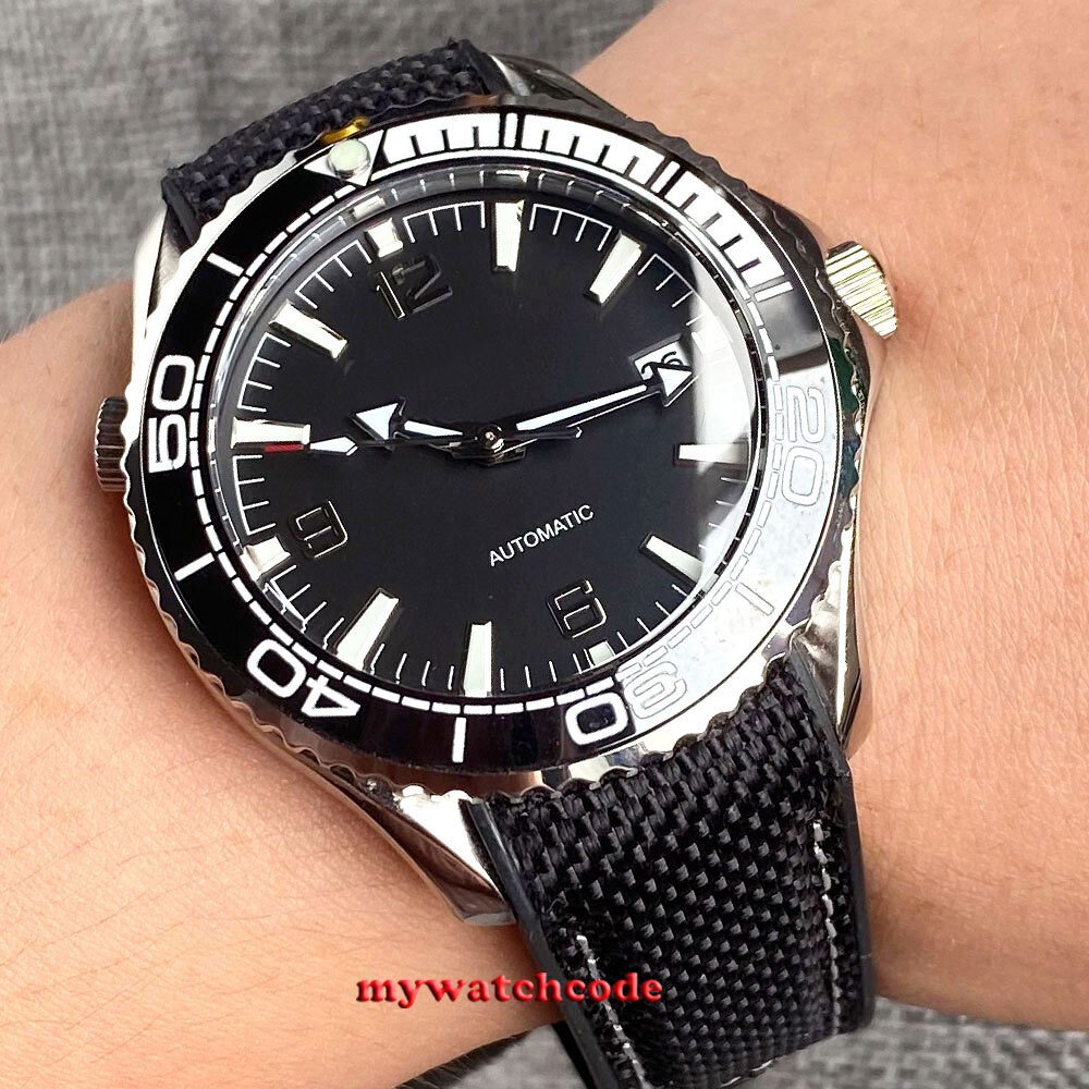 41mm Bliger Black Dial Sapphire Glass 24 Jewels NH35A automatic mens watch