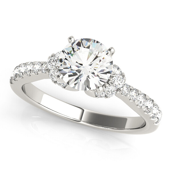1.35 Ct Simulated Diamond Engagement Anniversary Ring 14K Real White Gold 8.5