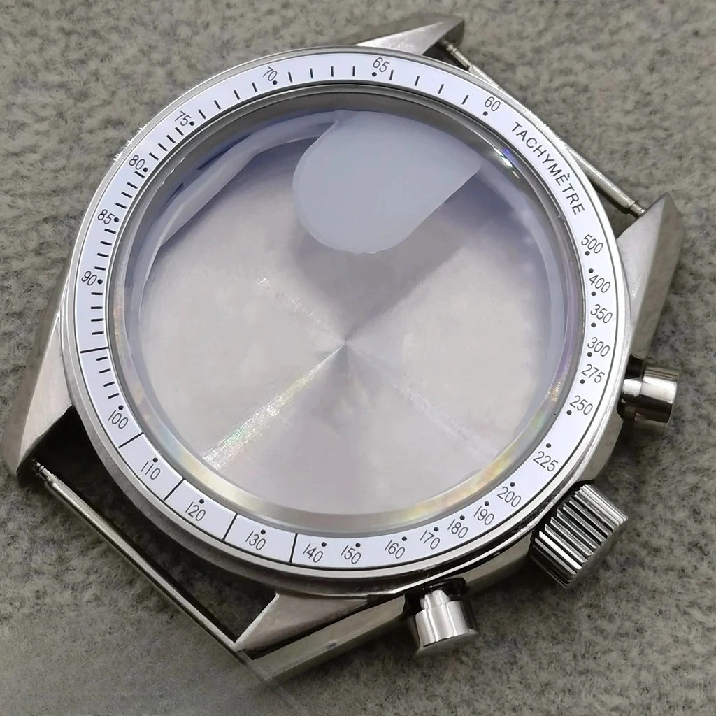 VK63 Case 39.7mm Metal Case Chronograph Case Bezel,watch Sealed Back Moon Watch