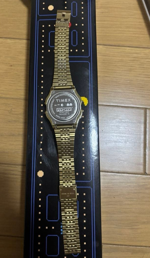 Timex T80 Pac-Man 40th Anniversary Gold Digital Watch Retro Limited Original Box