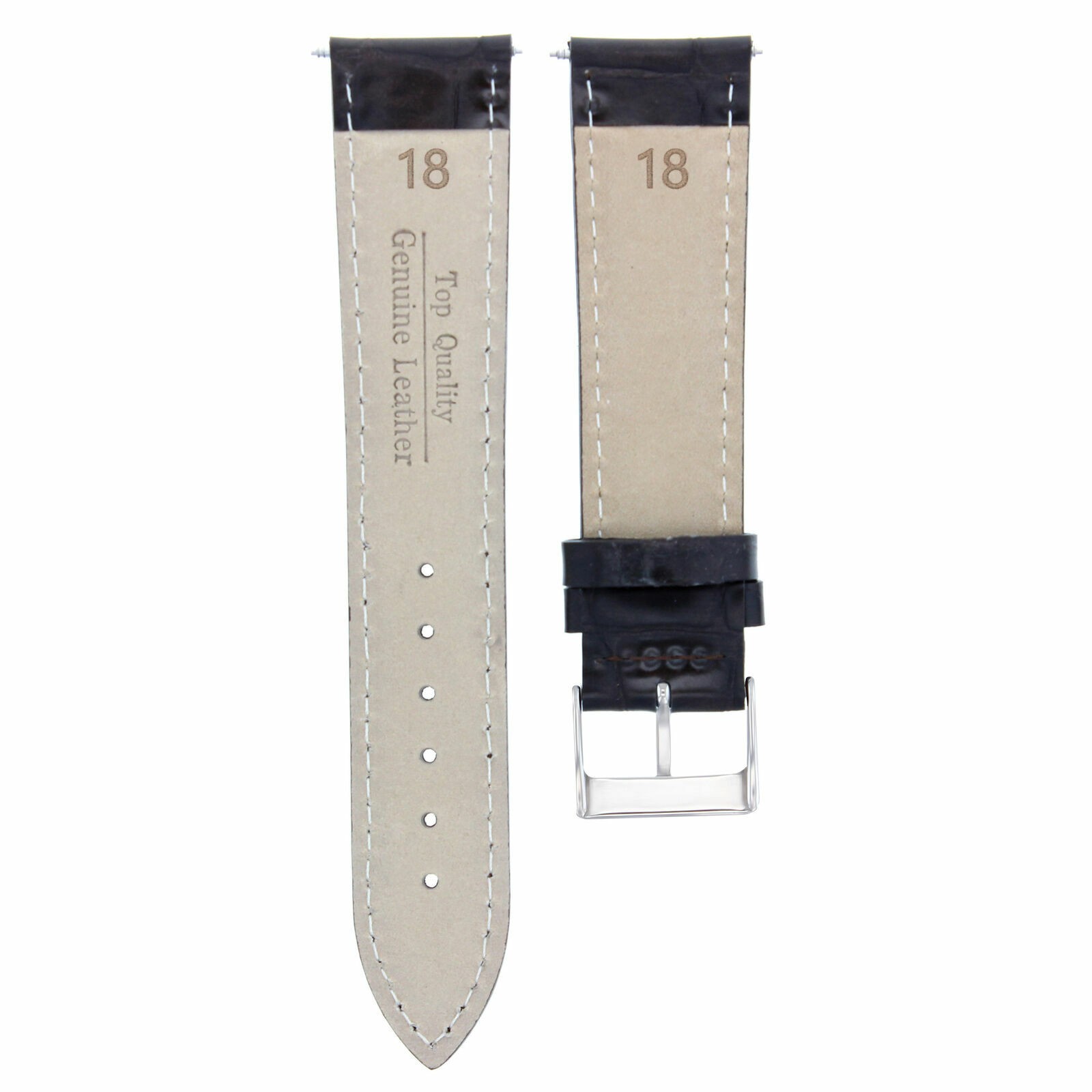 17-18-19-20-21-22-23-24MM LEATHER WATCH BAND STRAP FOR CARTIER TANK WHITE STITCH