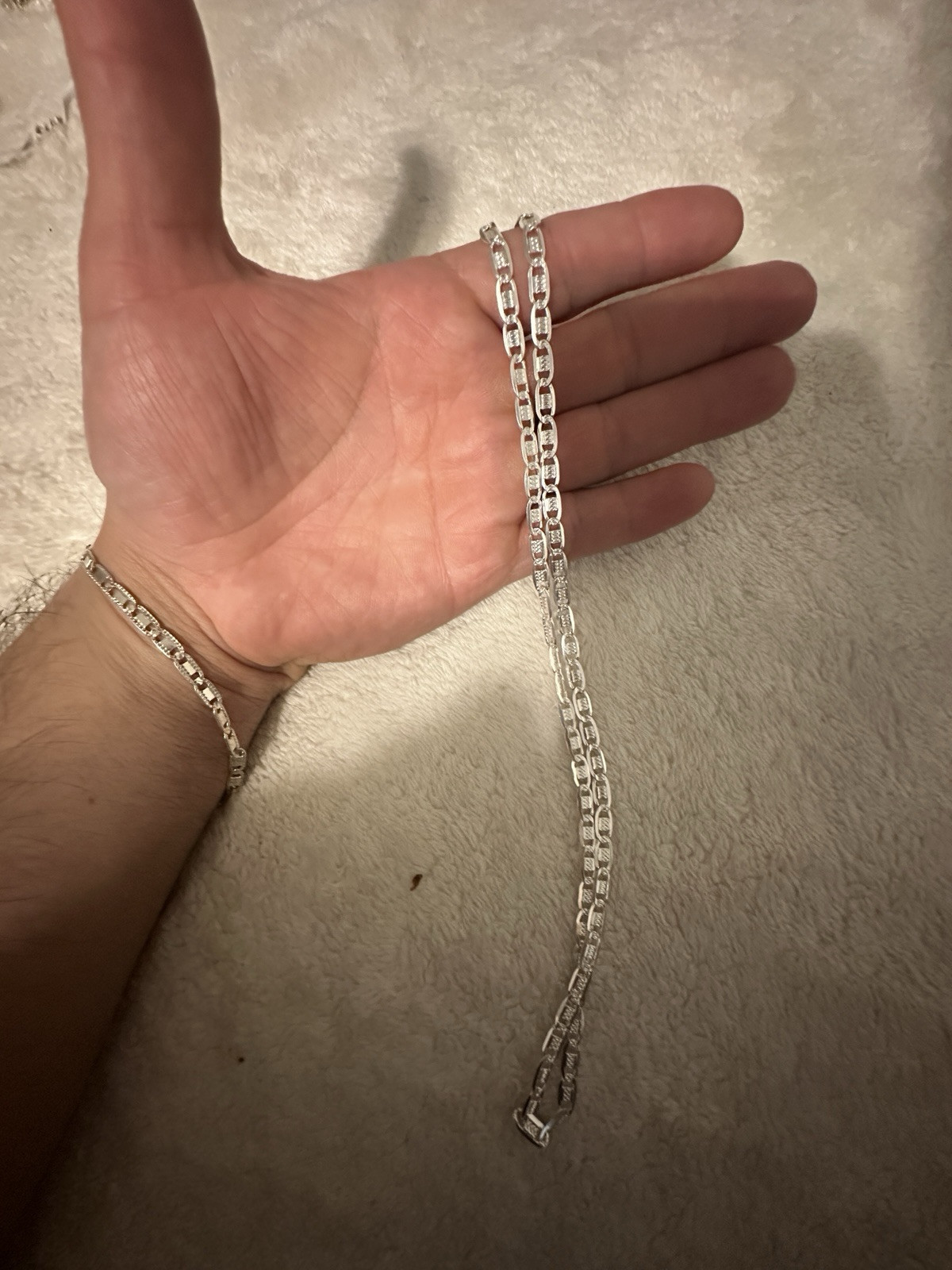 cadena Y Pulsera De Plata925 Italiana / 925 silver chain made in Italy
