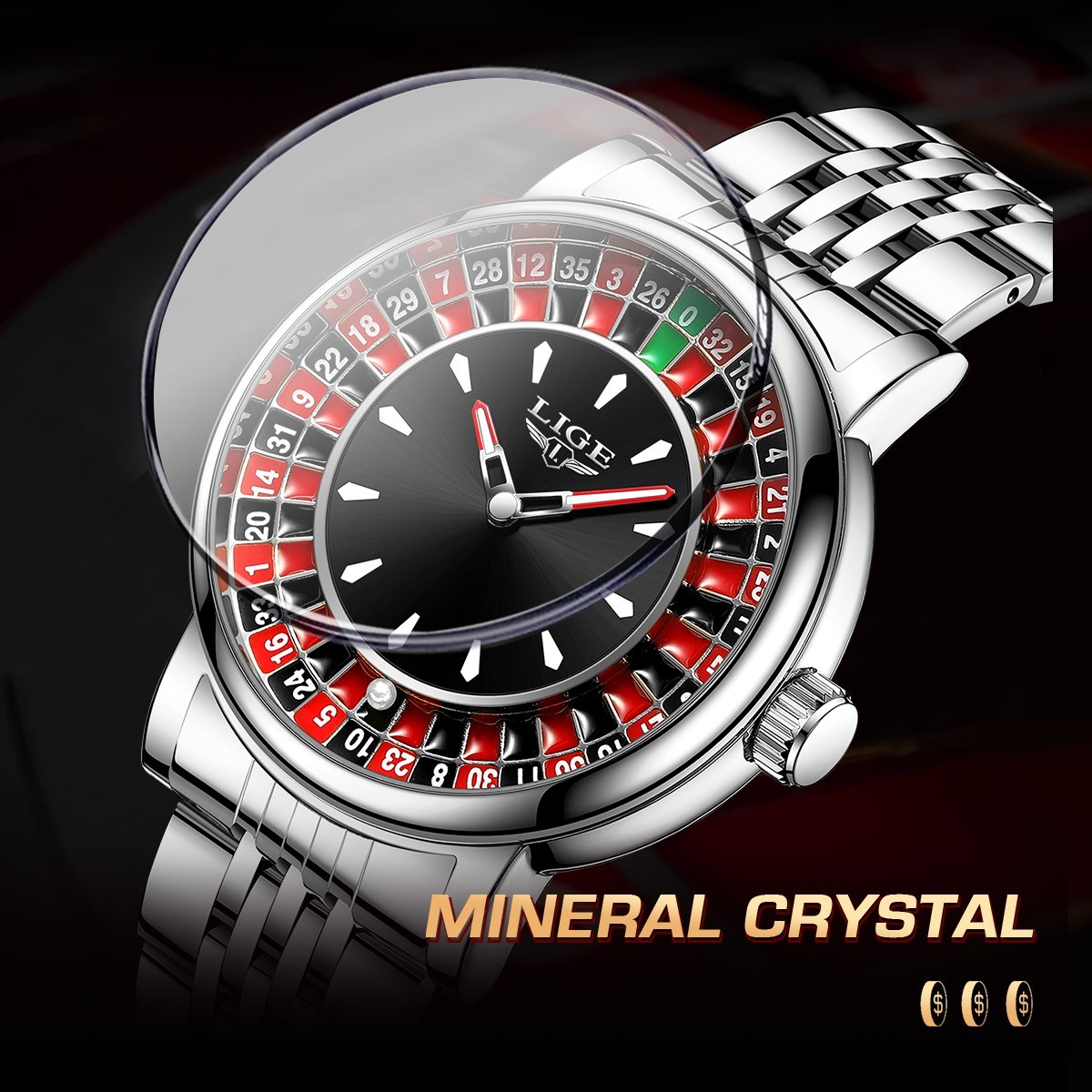 Watches for Men Stainless Steel Quartz Business Luxury Analog Male Wristwatch