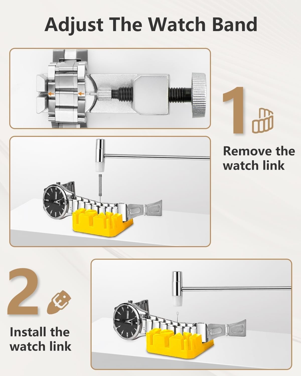 Watch Repair Kit, Watch Link Removal Tool, Watch Band Adjustment, Including W…