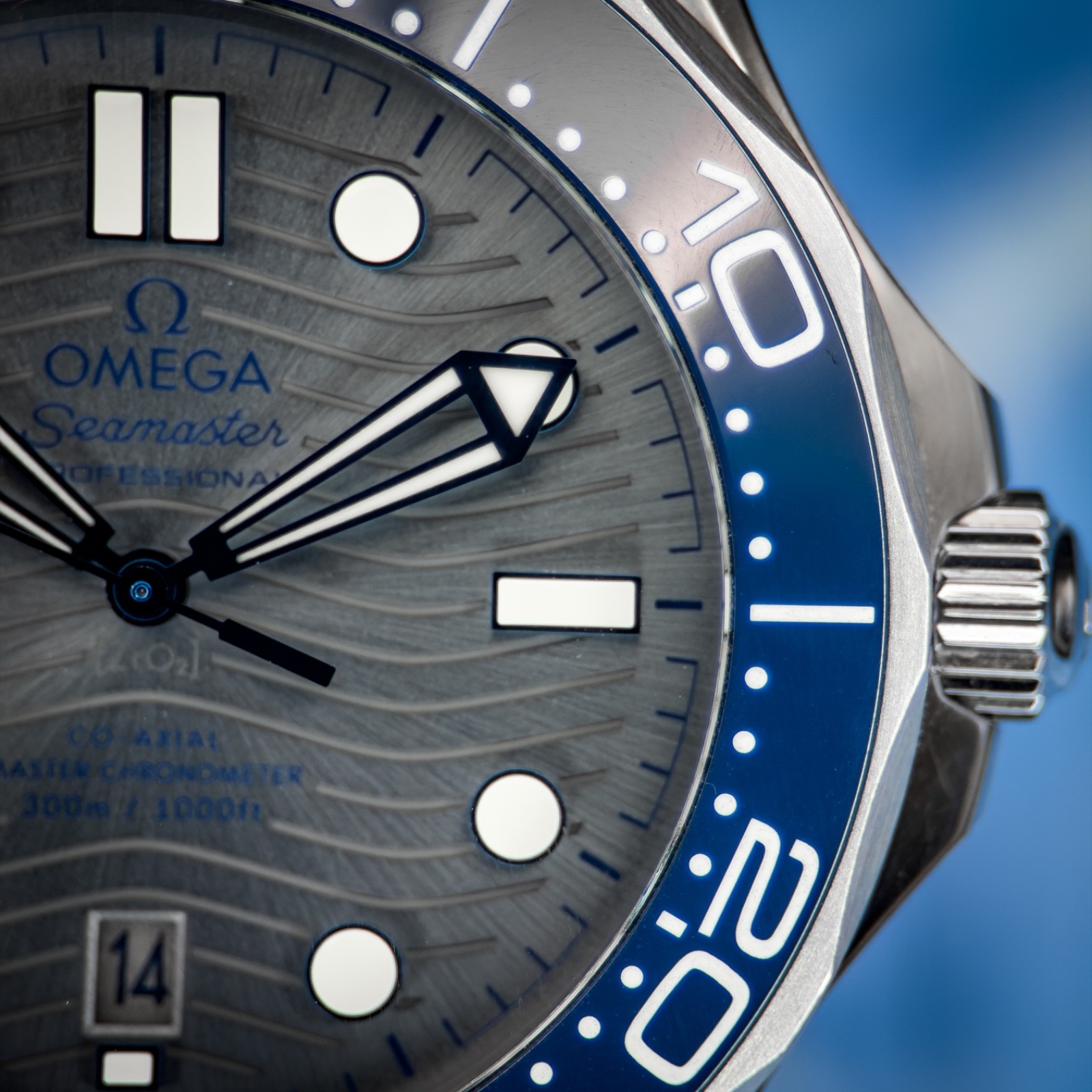 OMEGA Seamaster Diver 300M 210.32.42.20.06.001 Grey Wave Dial Box And Papers