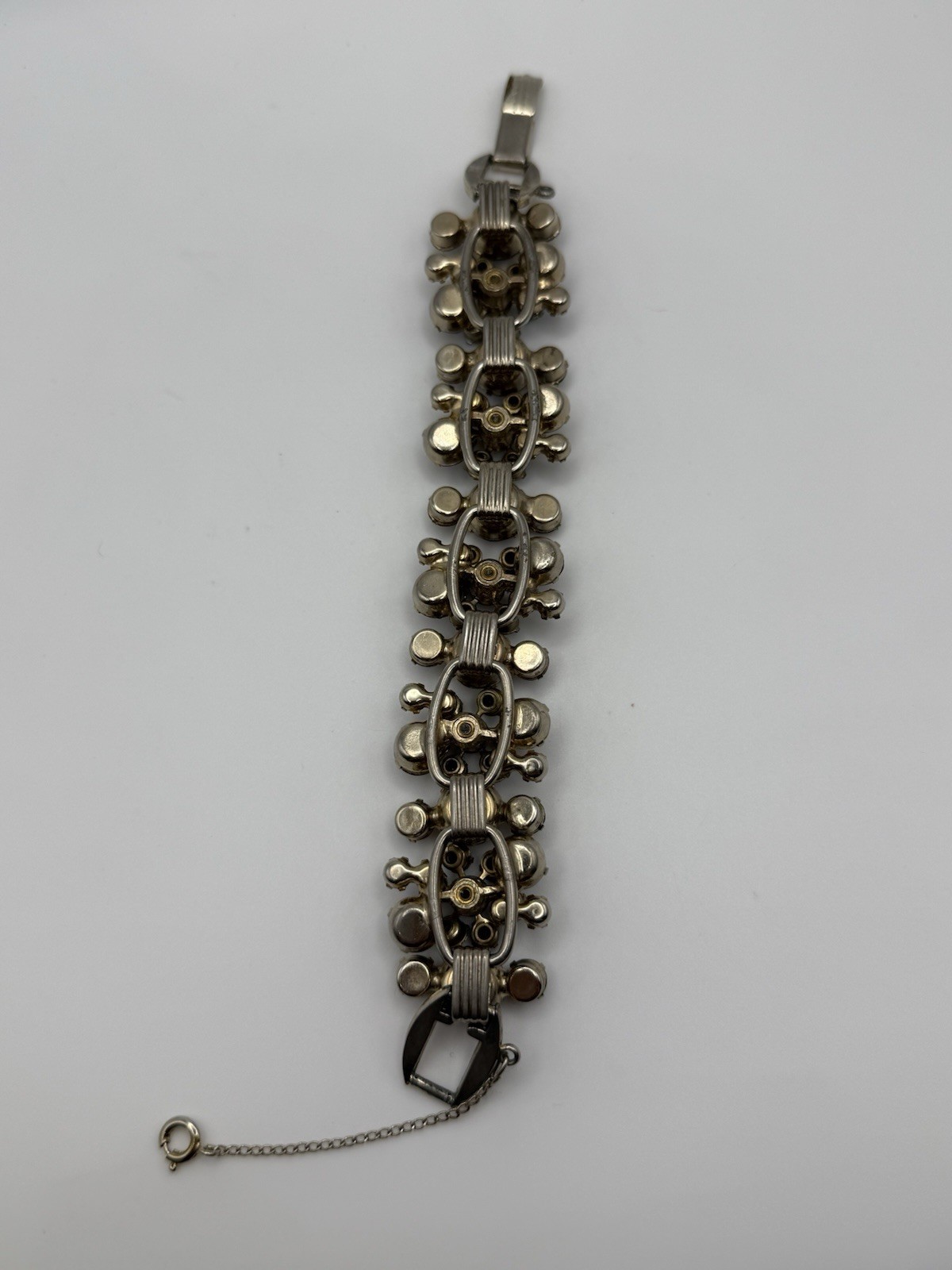DeLizza & Elster (D &E) Juliana Cognac & Iridescent AB Rhinestone Bracelet 6.75”