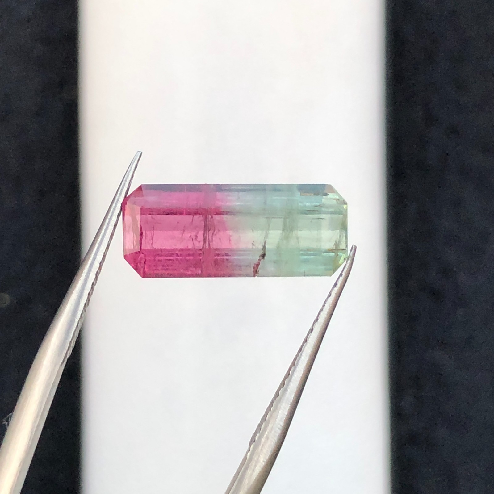 2.80 Ct Natural Bi-color watermelon Tourmaline loose Gemstone From Afghanistan