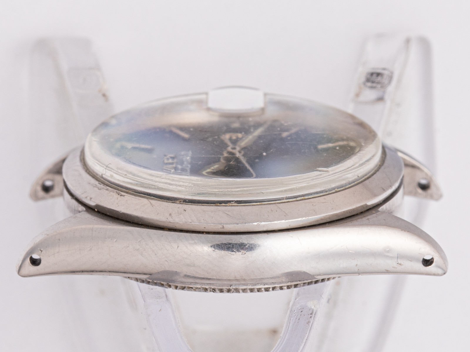 Vintage Rolex Ref. 6466 Oysterdate Steel 30mm Head with Black Dial!