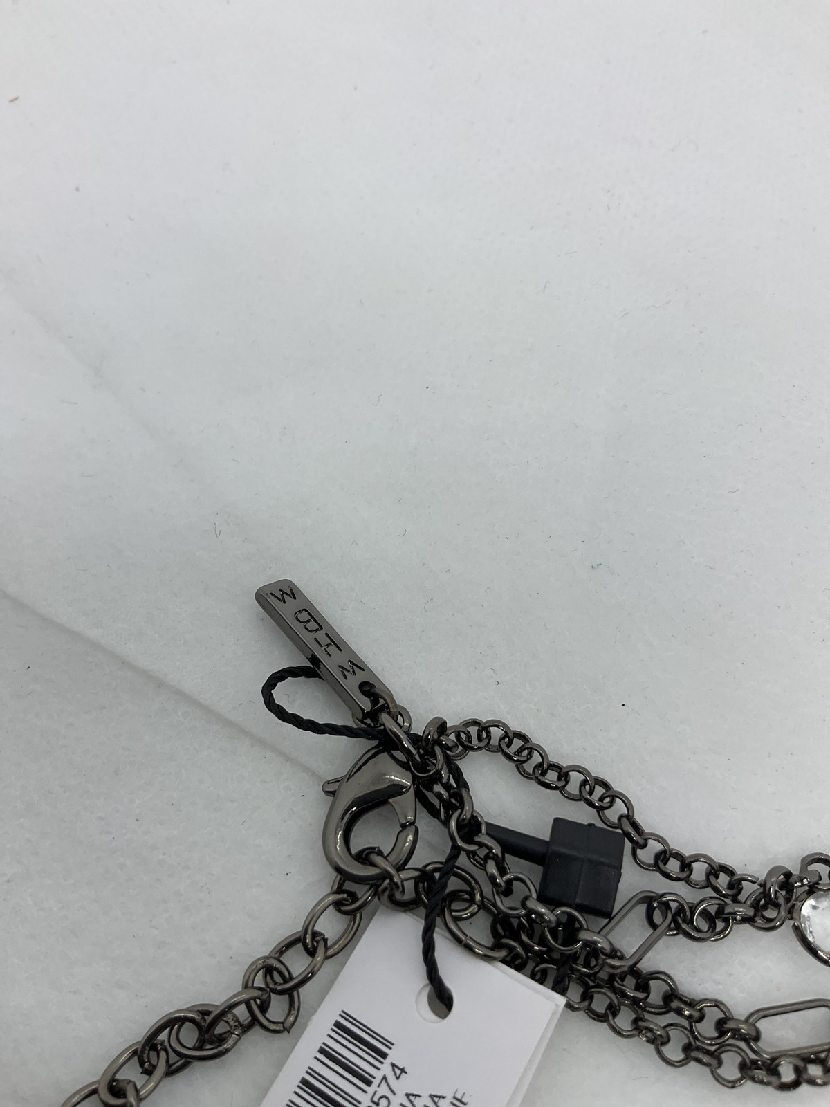 White House Black Market Celestial Moon Star Gunmetal Multi-Strand Necklace