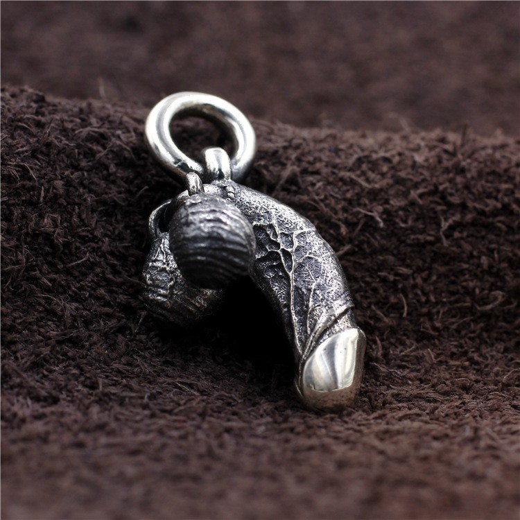 “Bad Taste” Dick Phallus Pendant S925 Silver Good Luck Virility Charm Fertility