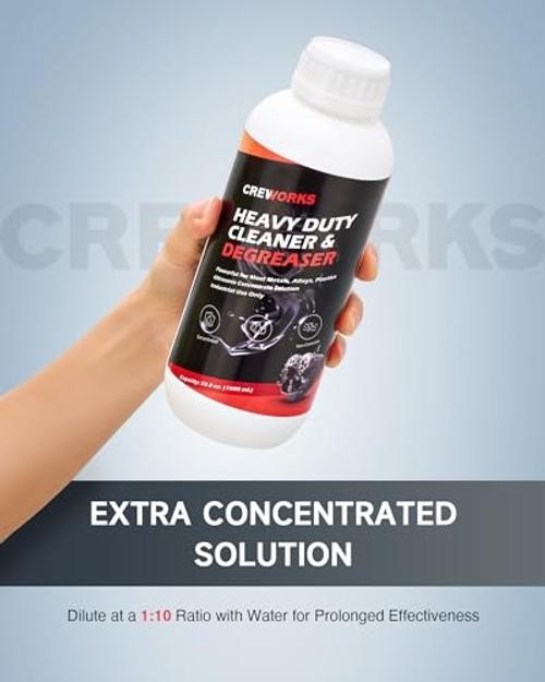 Ultrasonic Cleaner Solution for Carburetors and Engine Parts, 34 fl oz