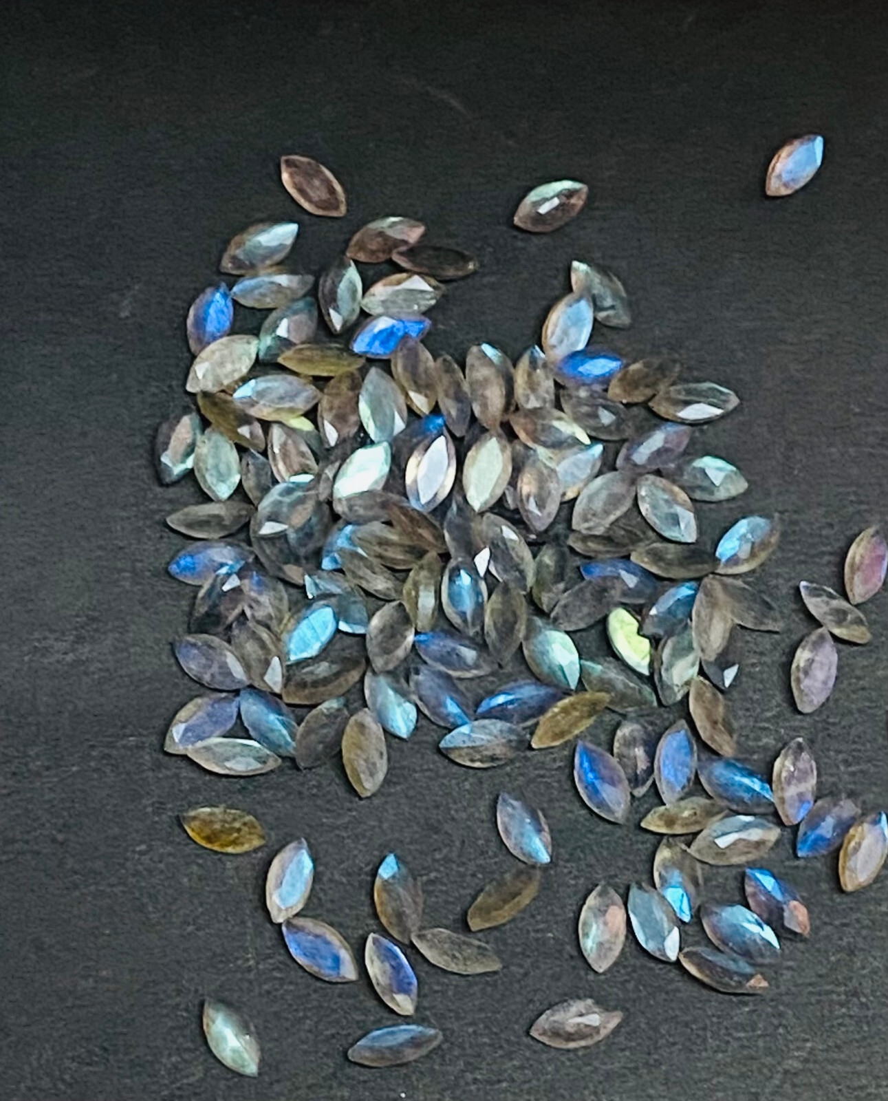 Labradorite Faceted Marquise Cut Loose Gemstone 6x3mm – 8x4mm Natural DG