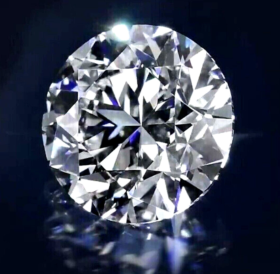 8.5mm Round Real Diamond 2.1Ct D Color VVS1 EGL Certified Loose Gemstone ” 5DOY