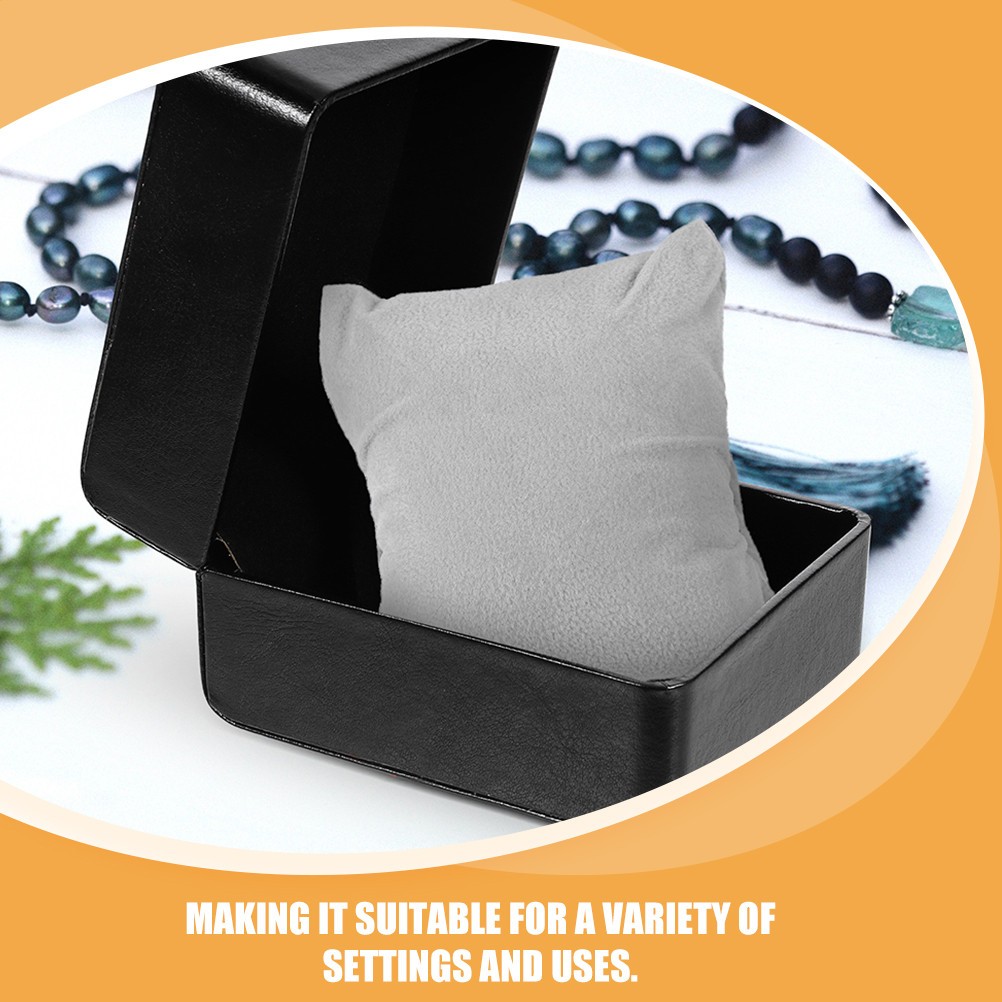 5Pcs Cloth Bracelet Pillows for Jewelry Display Grey Soft Watch Cushion
