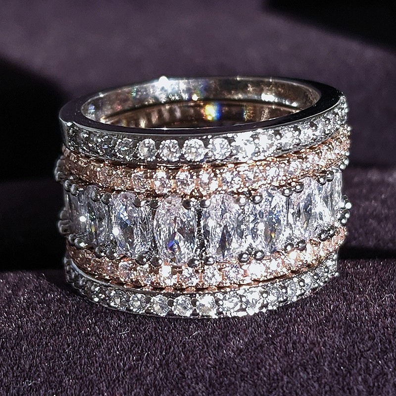 Women’s Stone Bracelet & Ring Set – Simple Niche Fashion Jewelry – Multiple Size