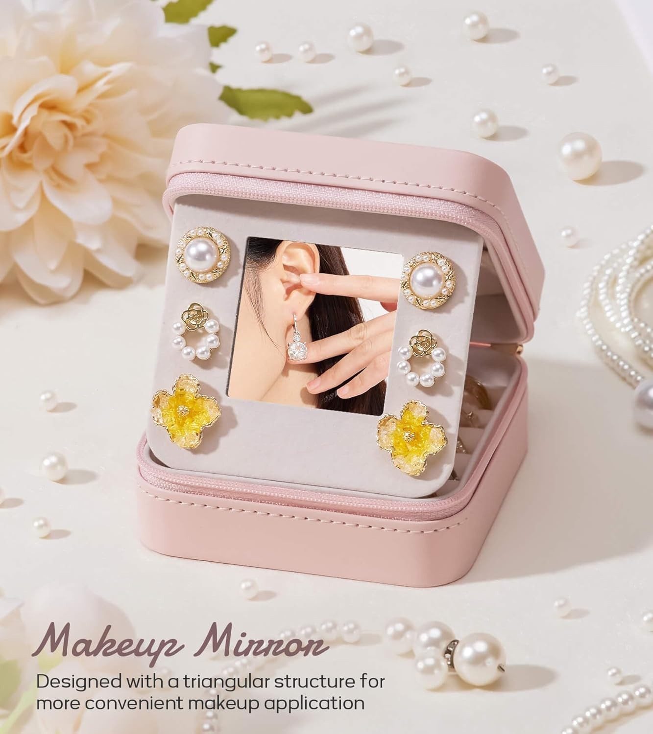 Travel Jewelry Box for Girls: Traveling Jewelry Case Gift for Women – Mini Or…