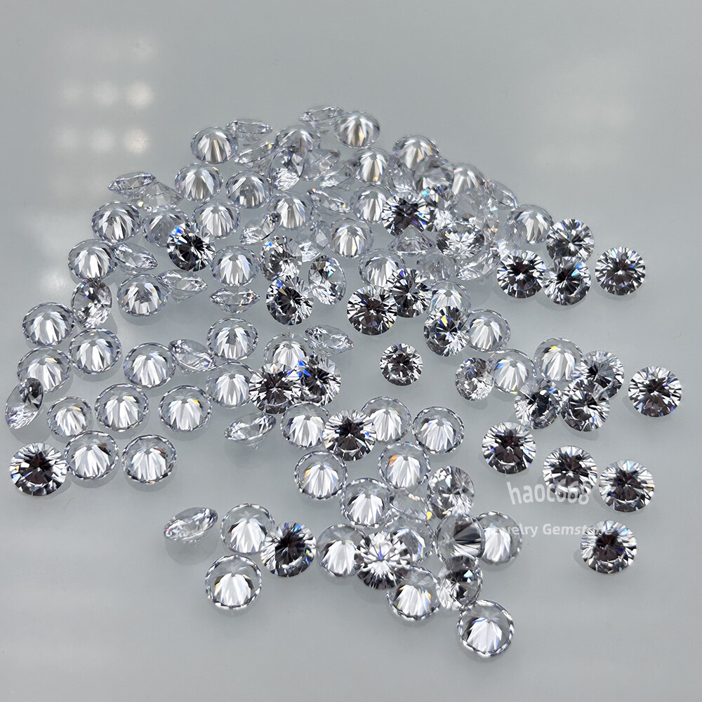 1000pcs 0.8~3.5mm Round Loose CZ Stone High Quality Cubic Zirconia Various Color