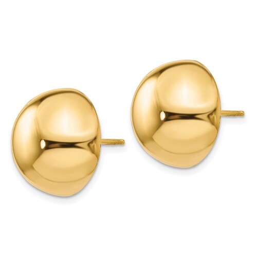 ZARD Button Dome Stud Earrings in 14K Gold