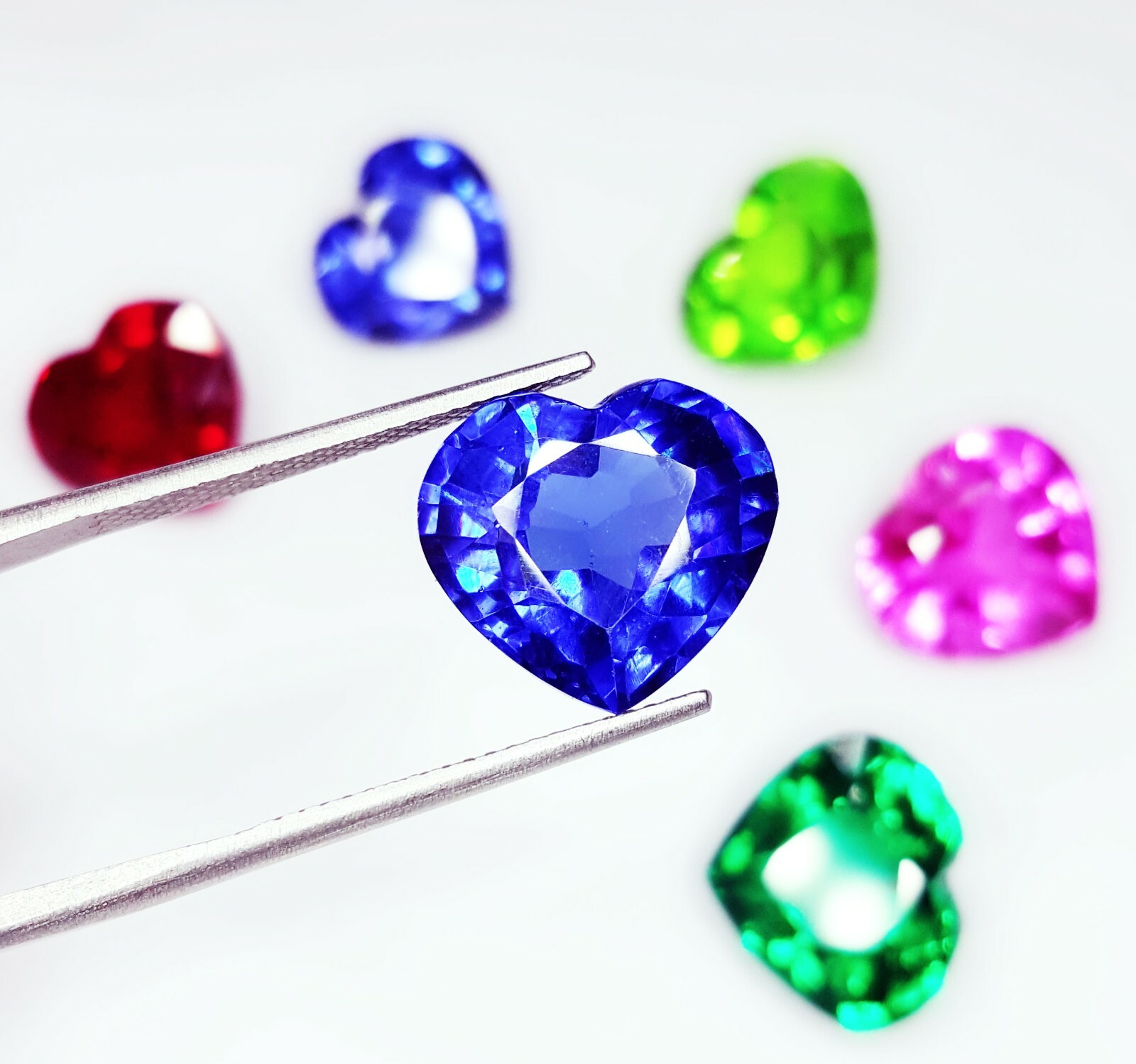 Loose Gemstone 8-10 Ct Mixed Lot Heart Shape Natural Ring Size Gems A0L3