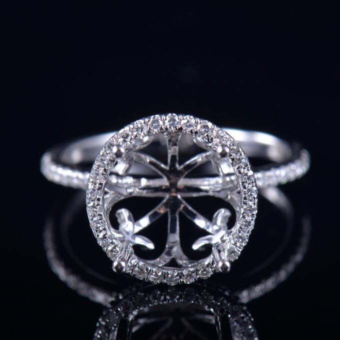 Custom Wife Gift Lab Diamond Round Cut 10mm Classic 4 Prong Setting Ring 14K WG