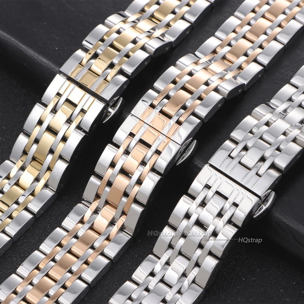 Stainless Steel Watch Band 18mm 20mm 22mm Metal Strap Universal Replacement