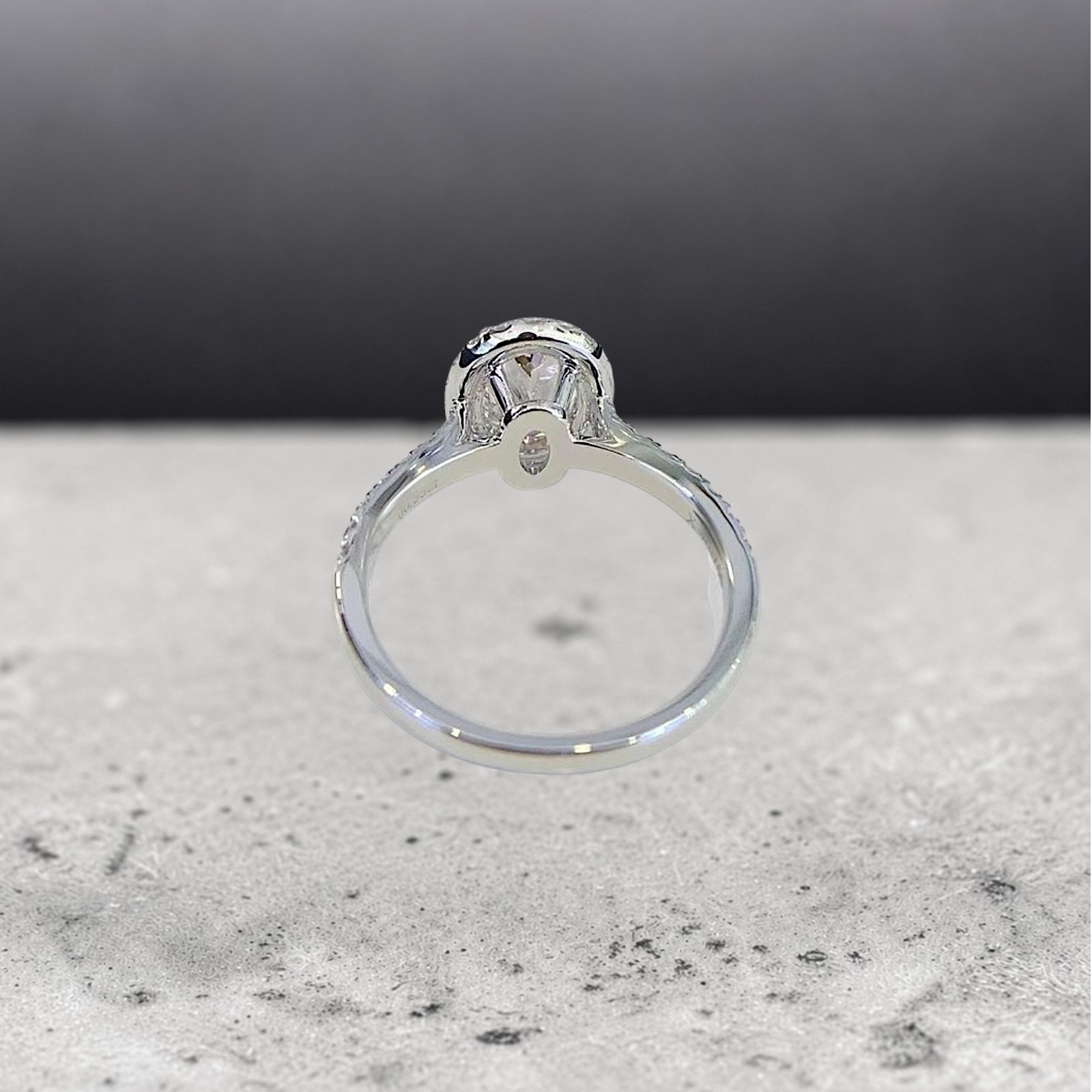 IGI Lab Created Diamond Ring Fancy Intense Pink 2.75 Carat Oval Cut 950 Platinum
