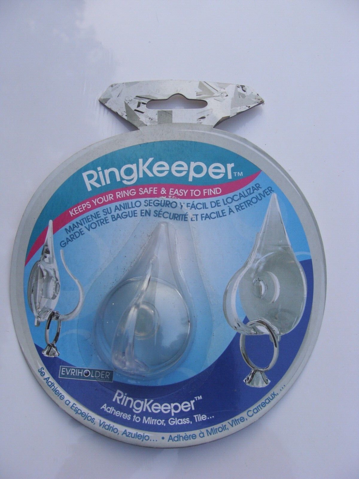 Multi-Purpose SmallAcrylic Wall-mounted Counter-Top Ring Stand Jewelry Organizer