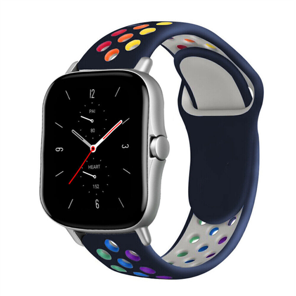 Silicone Sports Strap For Huami Amazfit GTS 4 3 2 2E GTR 47mm GT 5 4 3 Pro Band
