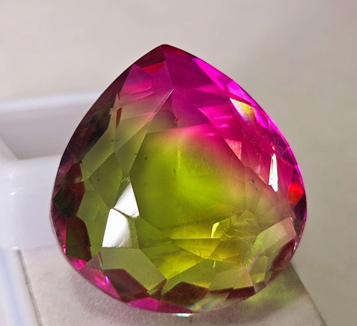 Bi-Colour Ametrine 43.75 Ct Pear Cut Natural EGL Certified Loose Gemstone FR-633