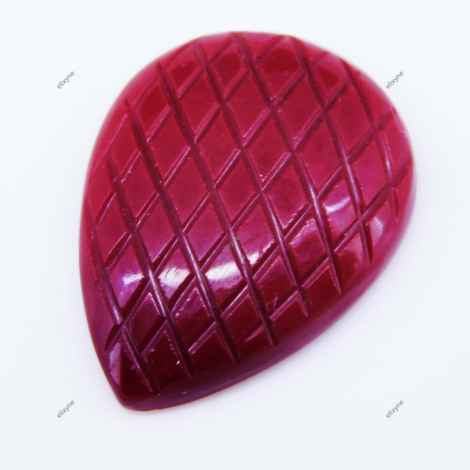 14.85 Ct Natural Red Ruby Leaf Carving Untreated Gemstone