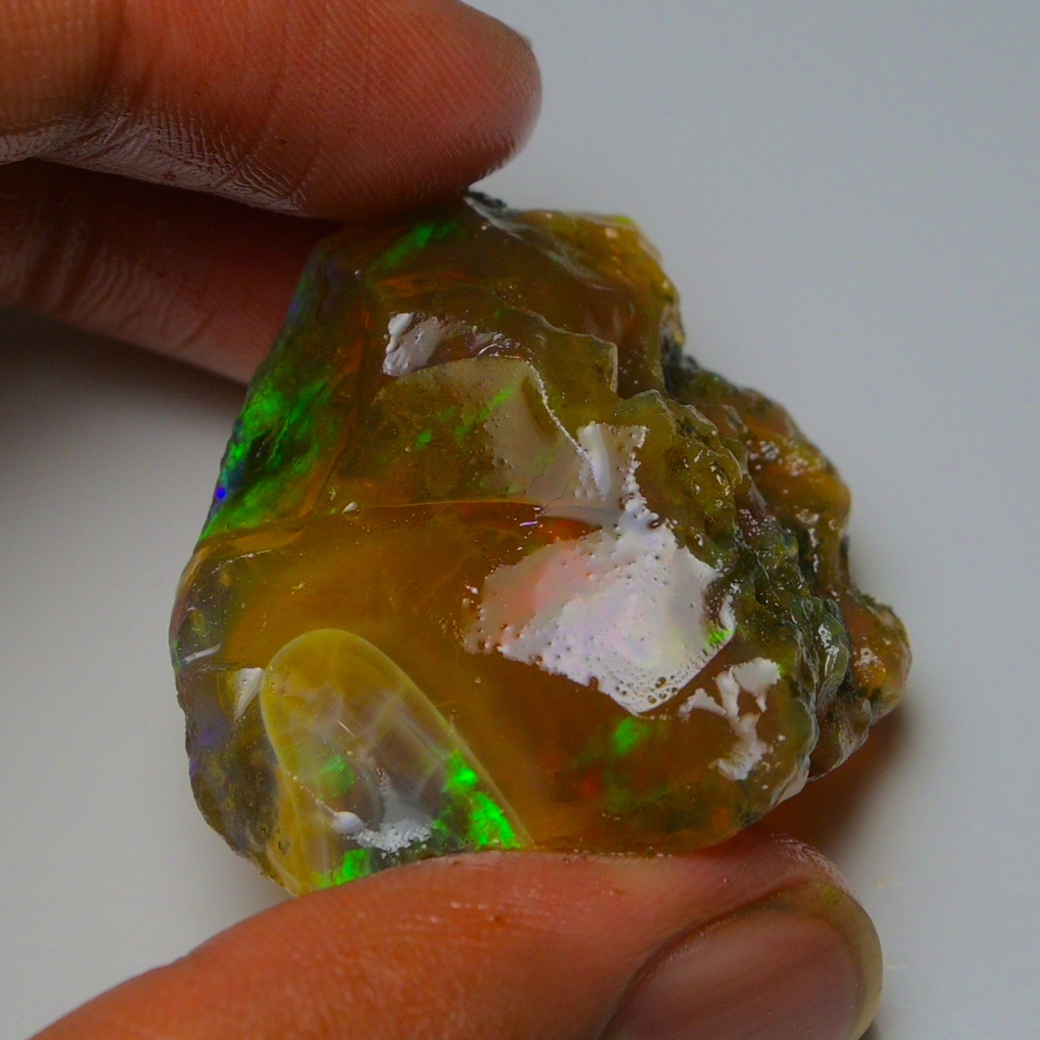 Stunning Ethiopian Opal Rough 99.20 Cts, Large Oil Opal Specimen Natural Opal