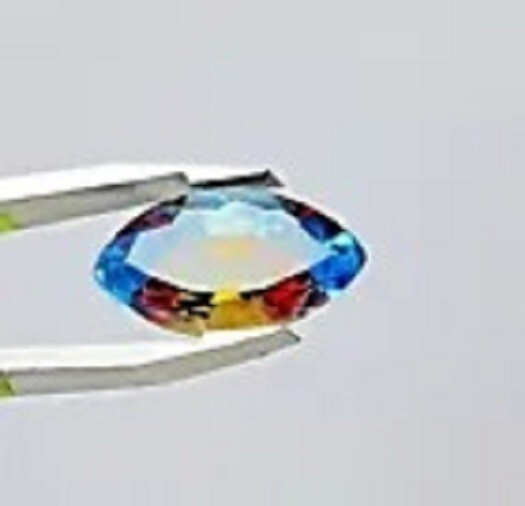 NATURAL BI-COLOR PITAMBARI SAPPHIRE 8.55 CT MARQUISE CUT LOOSE GEMSTONE
