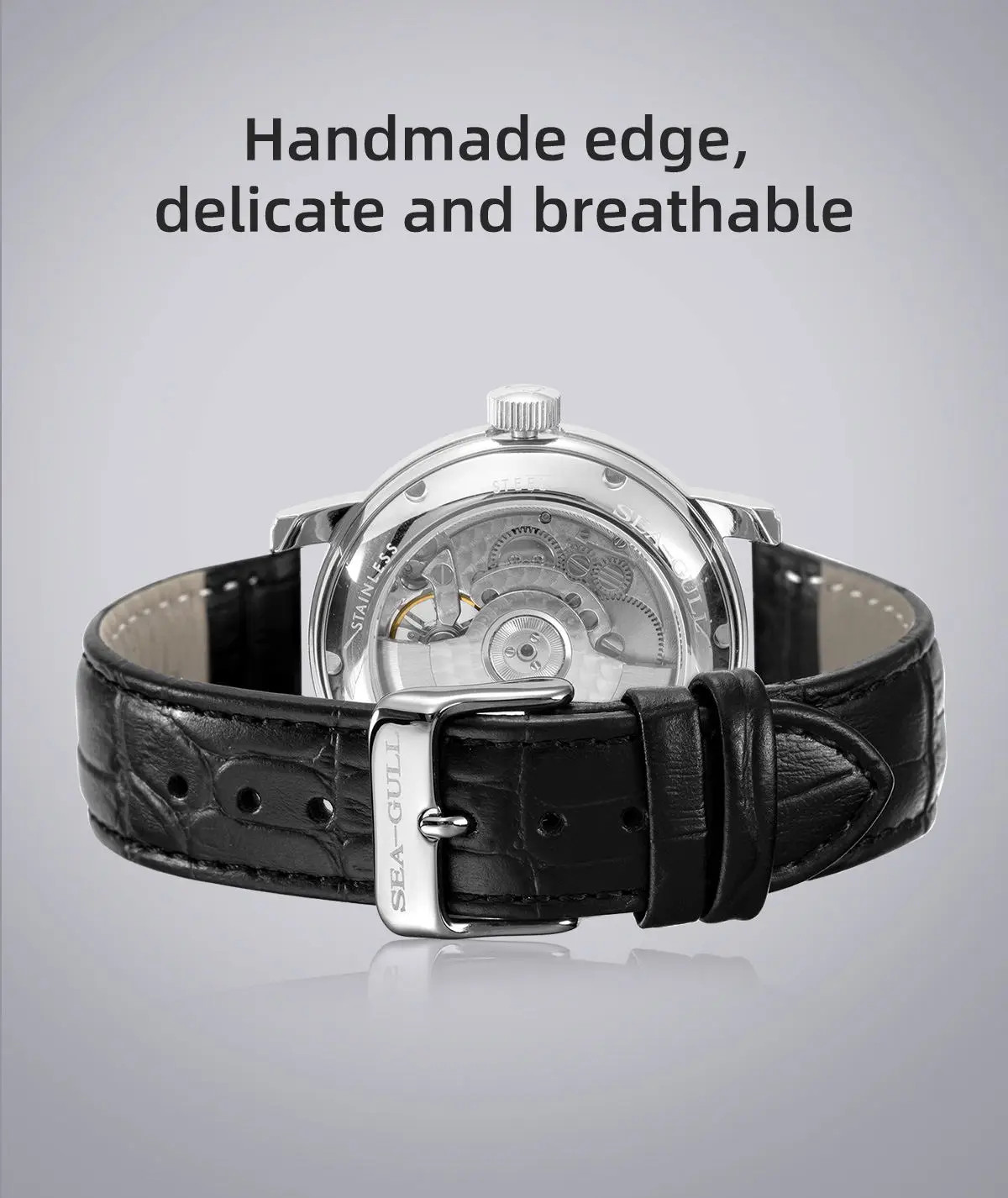 Seagull ST25 Movement Fashion Man Hollow Flywhee Casual Business Watch 819.624