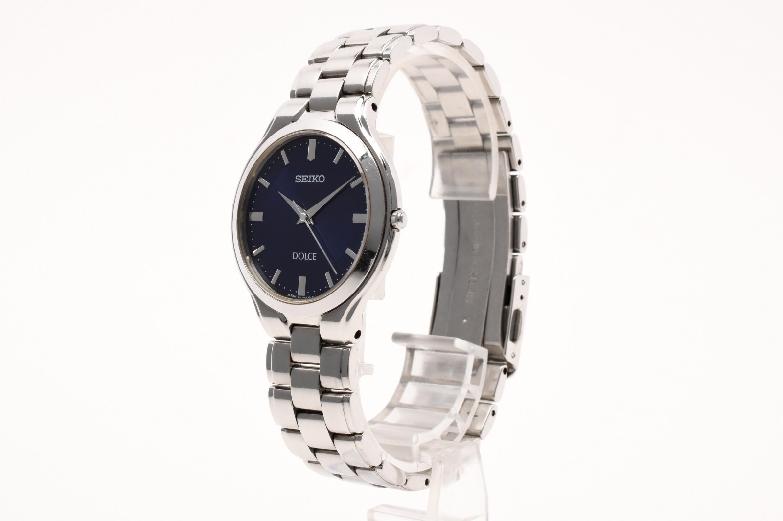 SEIKO Dolce 8J41-0A10 Men’s Silver Navy Dial Quartz Japan 32mm [Near Mint]