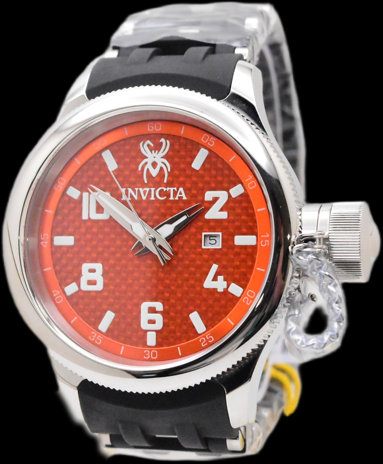Invicta Russian Diver Sea Spider Men’s 52mm Orange Dial Swiss Quartz Watch 36978