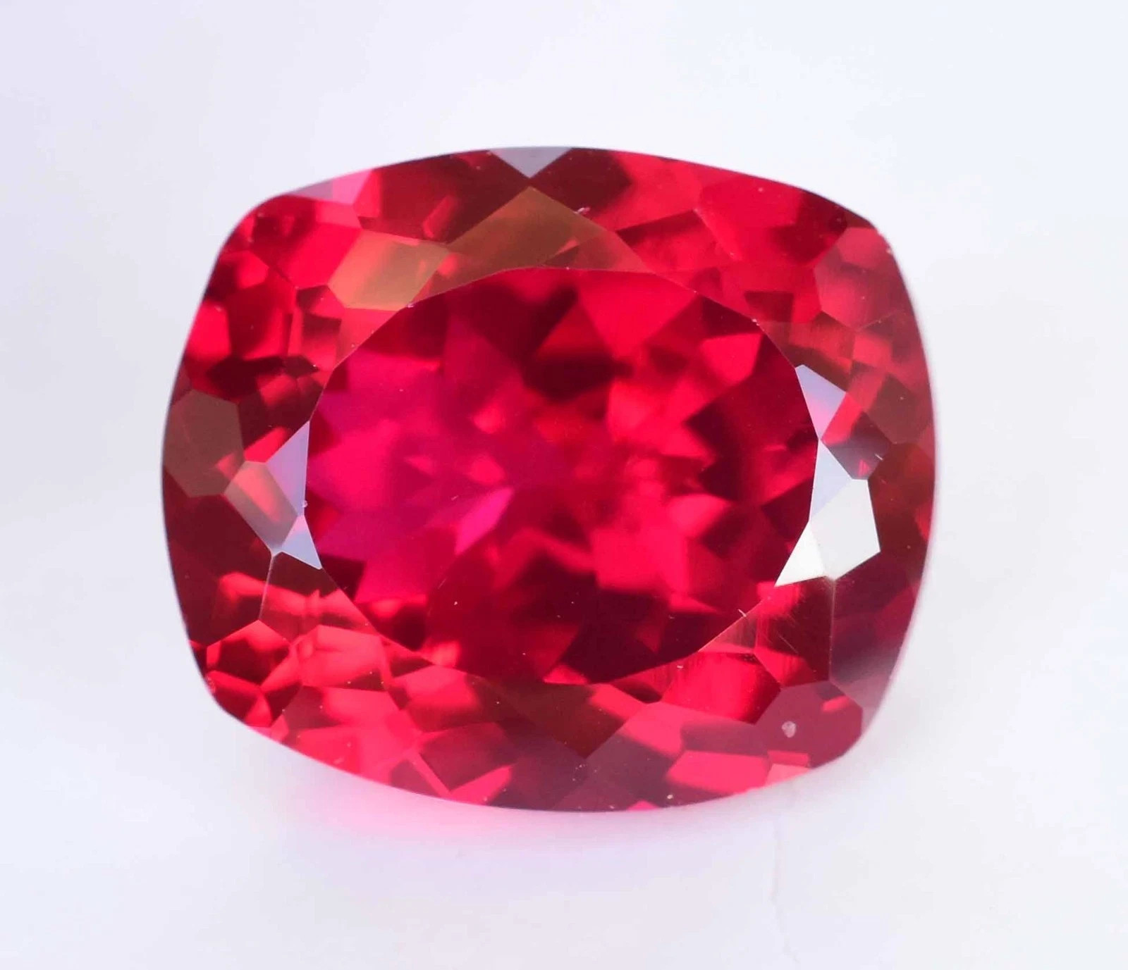 Flawless Natural Myanmar Red Spinel 13.80Ct Cushion Cut Certified Loose Gemstone