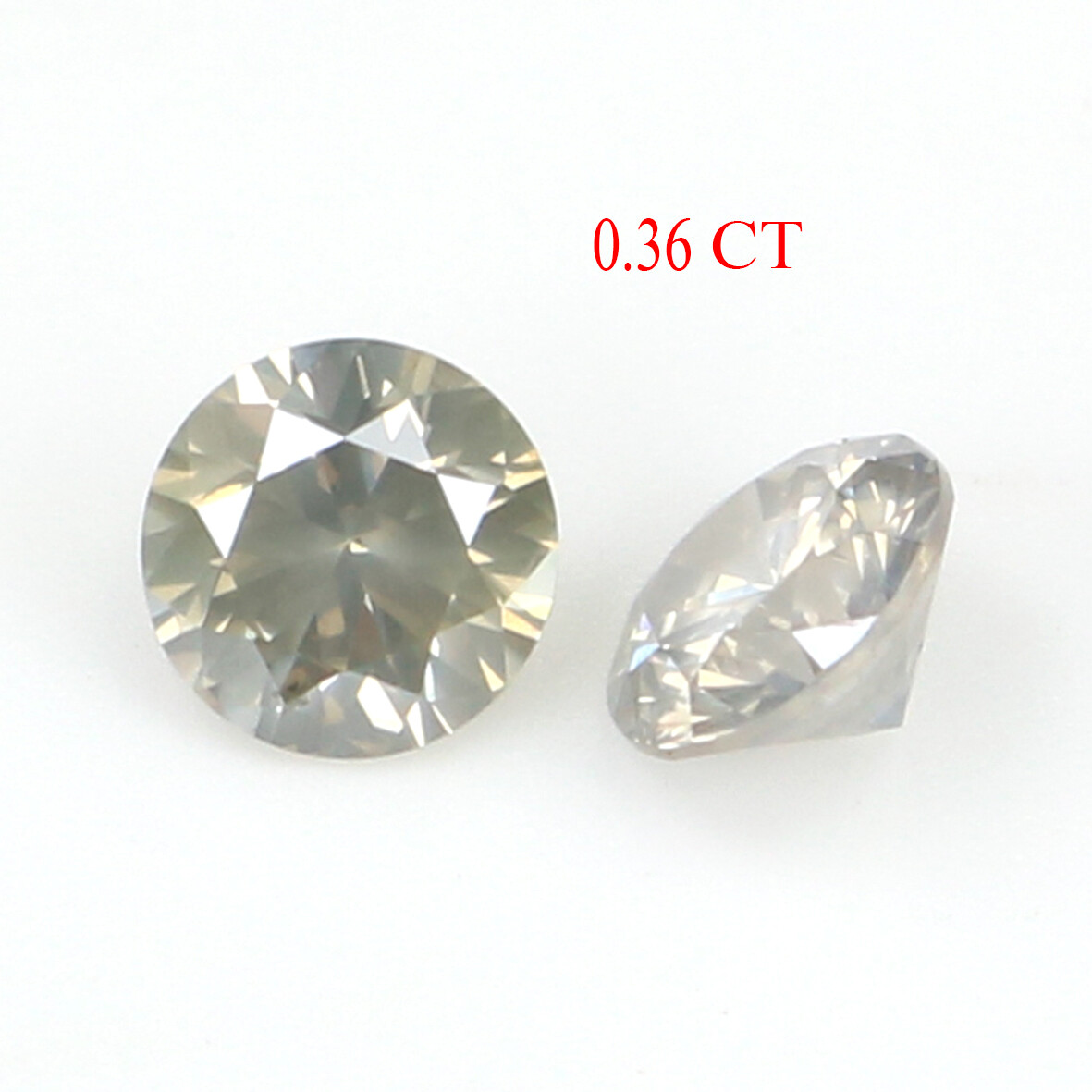 0.36 Ct Natural Loose Round Diamond 3.60 MM Light Yellow Color Diamond KQ2473
