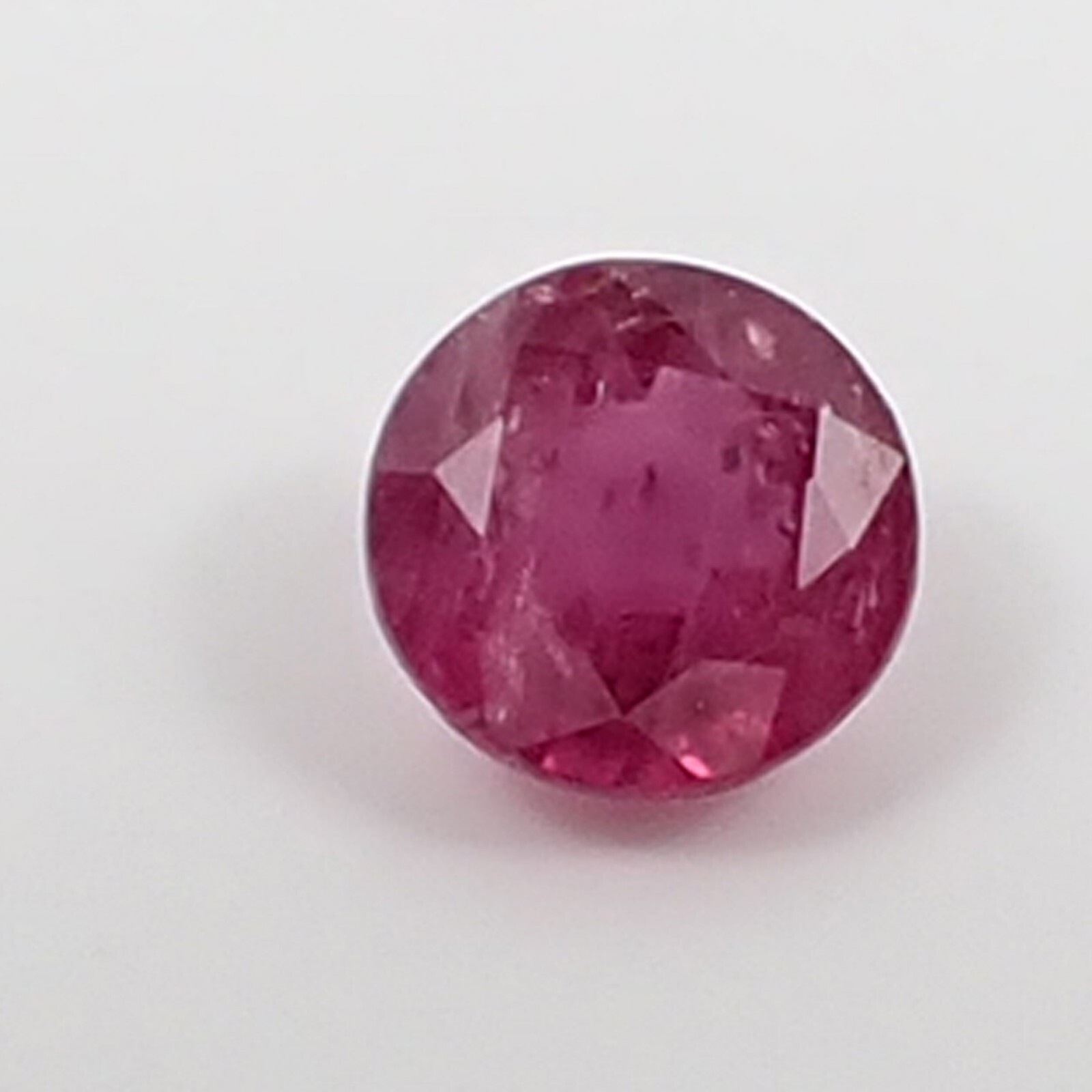 Natural 0.31 carat 3.92 mm Round Red Purplish Color Ruby Loose Gemstone, L14