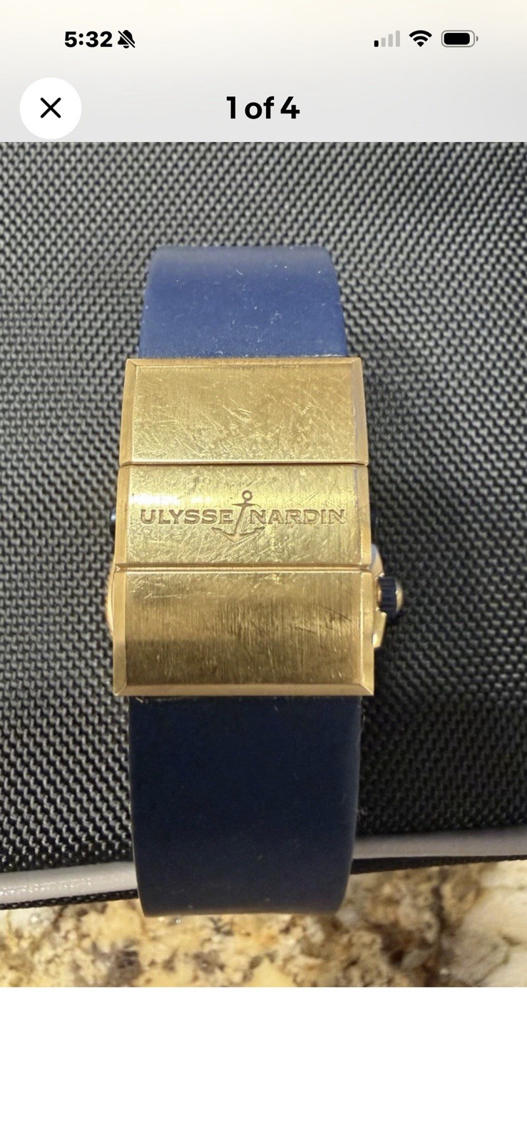 Ulysse Nardin Marine Mens Gold Watch. Cosc# UN118-1012731