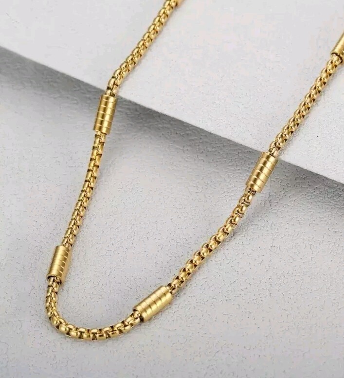 Cadena De Acero Inoxidable Premium Para Hombres Elegante Resistente Al Óxido