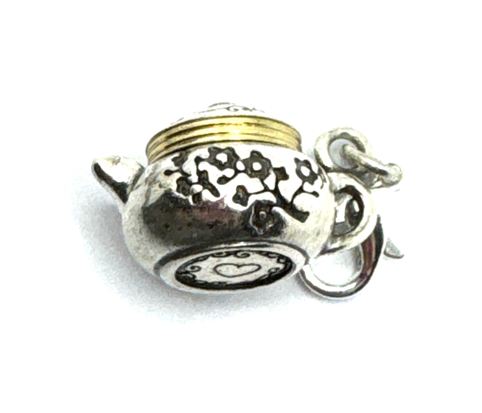 Brighton China Tales Teatime Tradition Cafe Chinese Food Silver Snap Charm
