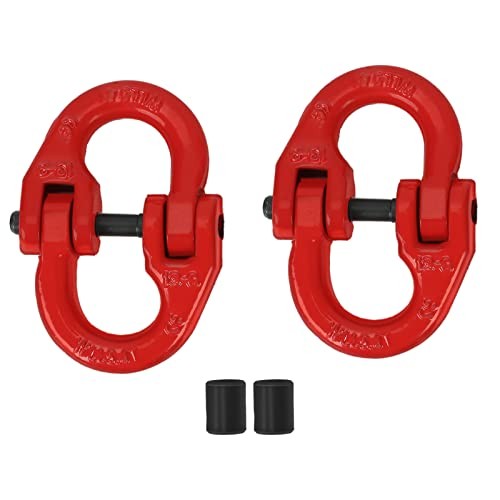 2PC 1/2 inch Tow Hitch Hammer Lock Safety Chain Connector Link Hammerlock Red